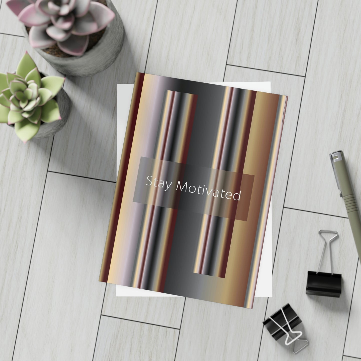 Art Greeting Postcard Vertical (10, 30, and 50pcs) Stay Motivated - Design No.700