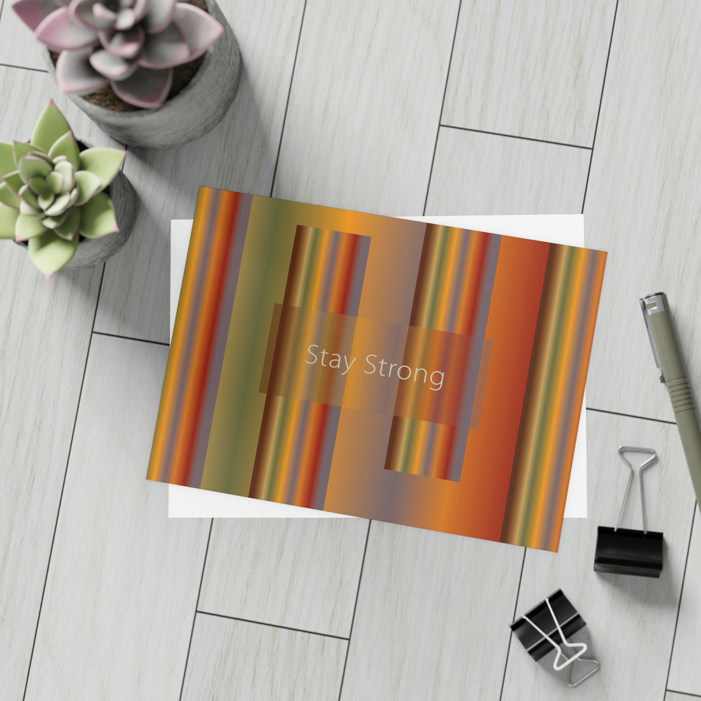 Art Greeting Postcard Horizontal (10, 30, and 50pcs) Stay Strong - Design No.1700