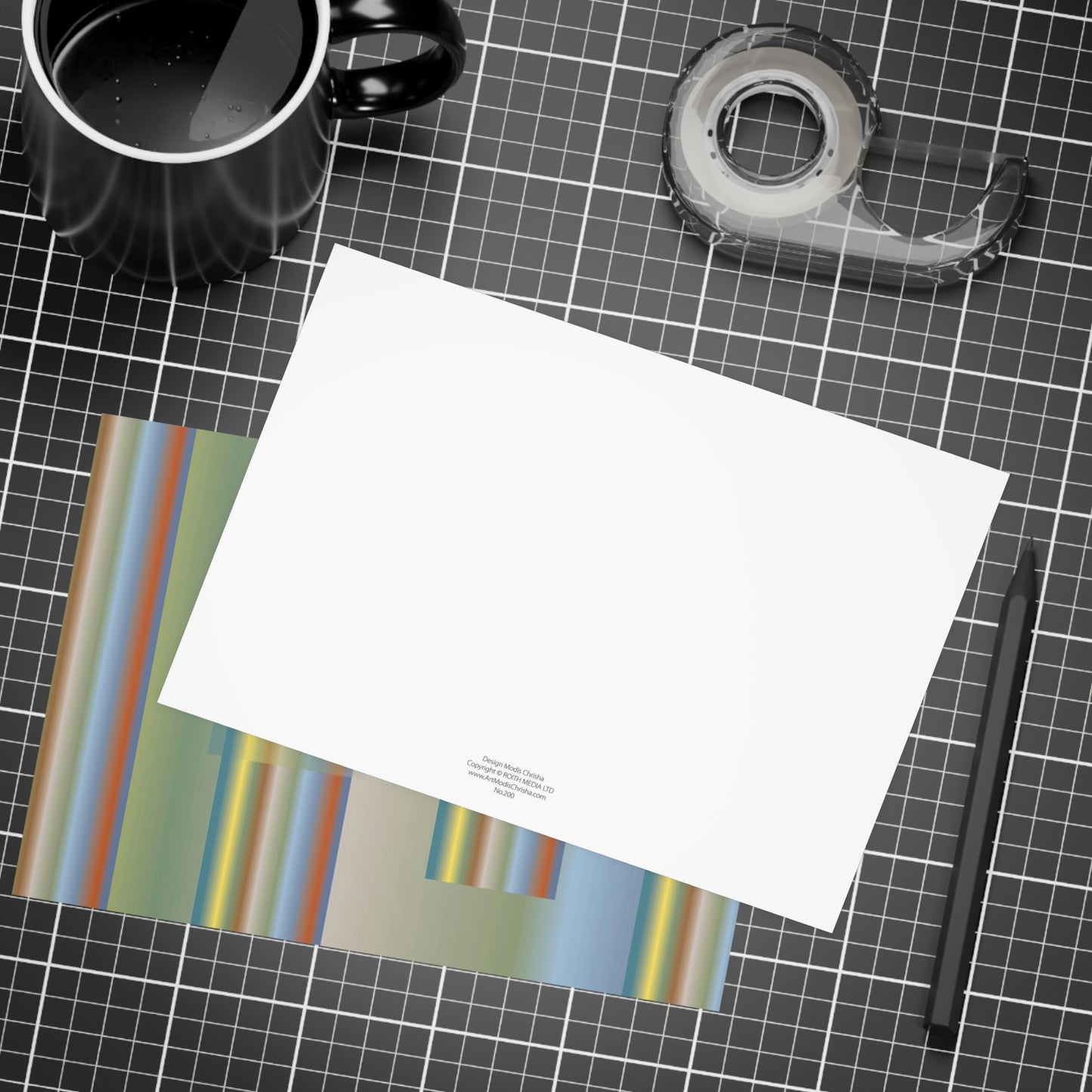 Unfolded Greeting Cards Horizontal (10, 30, and 50pcs) Stay Focused - Design No.200