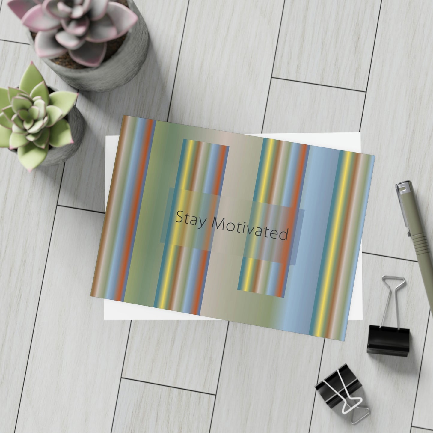 Art Greeting Postcard Horizontal (10, 30, and 50pcs) Stay Motivated - Design No.200