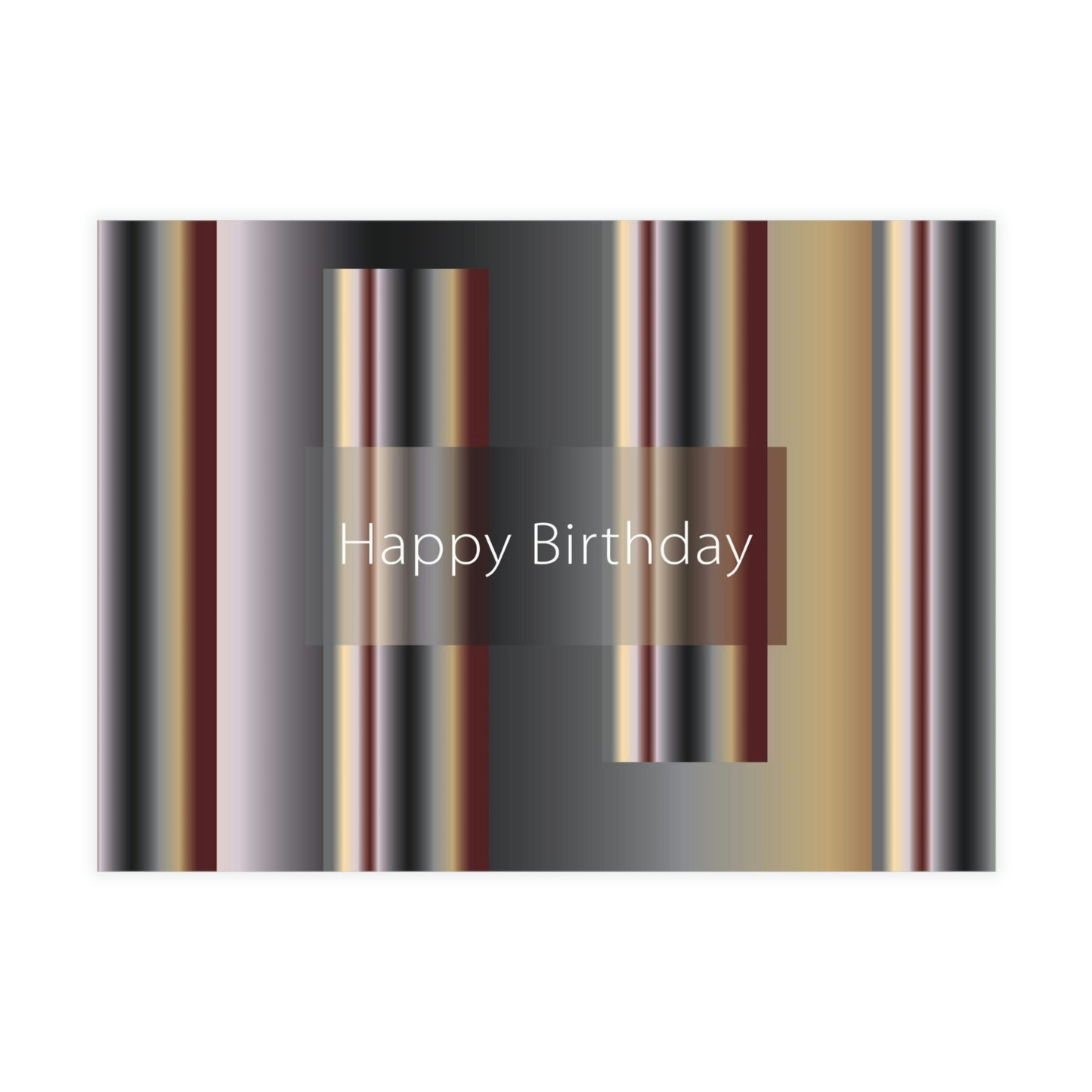 Unfolded Greeting Cards Horizontal (10, 30, and 50pcs) Happy Birthday - Design No.700