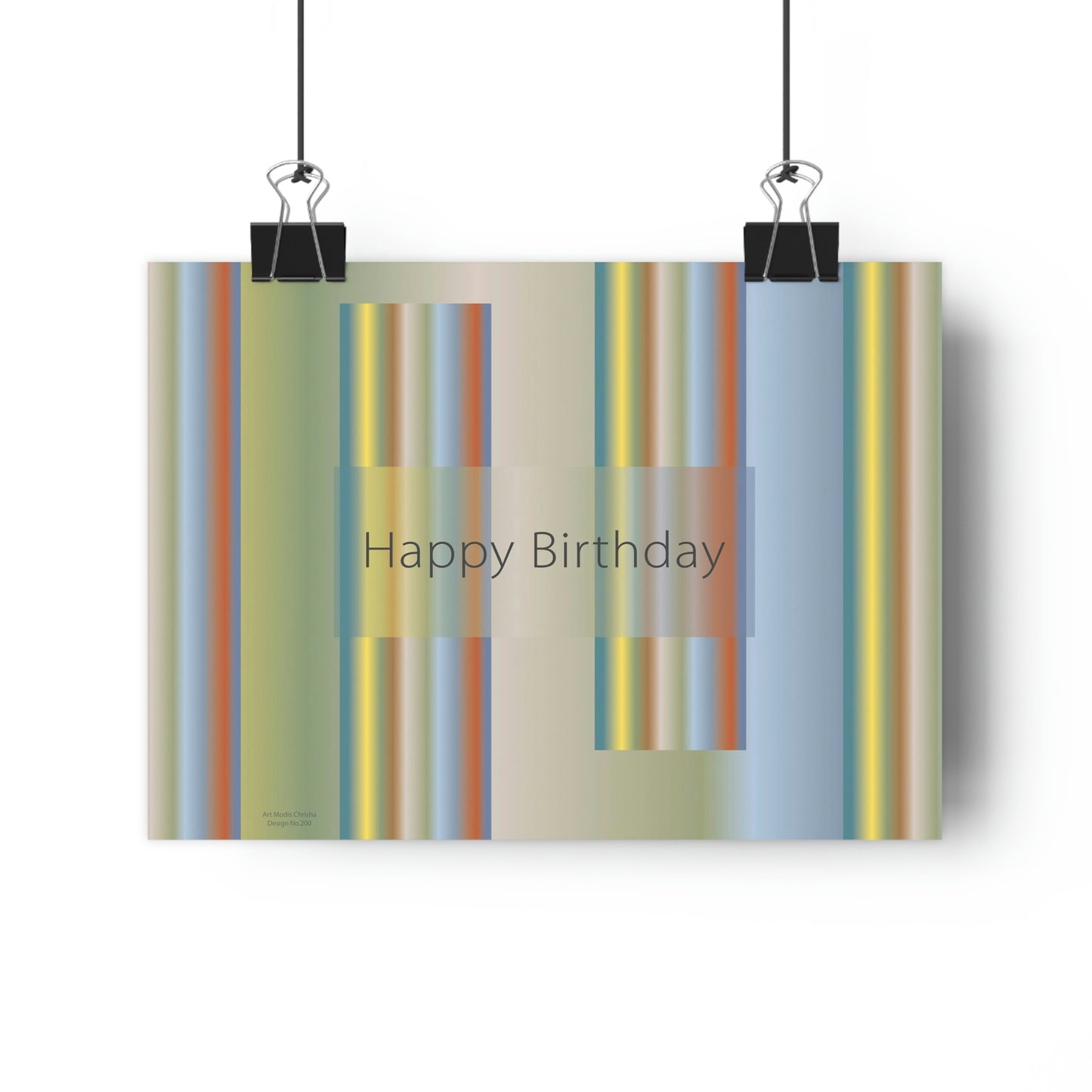 Giclée Art Print 11" x 8" Happy Birthday - Design No.200