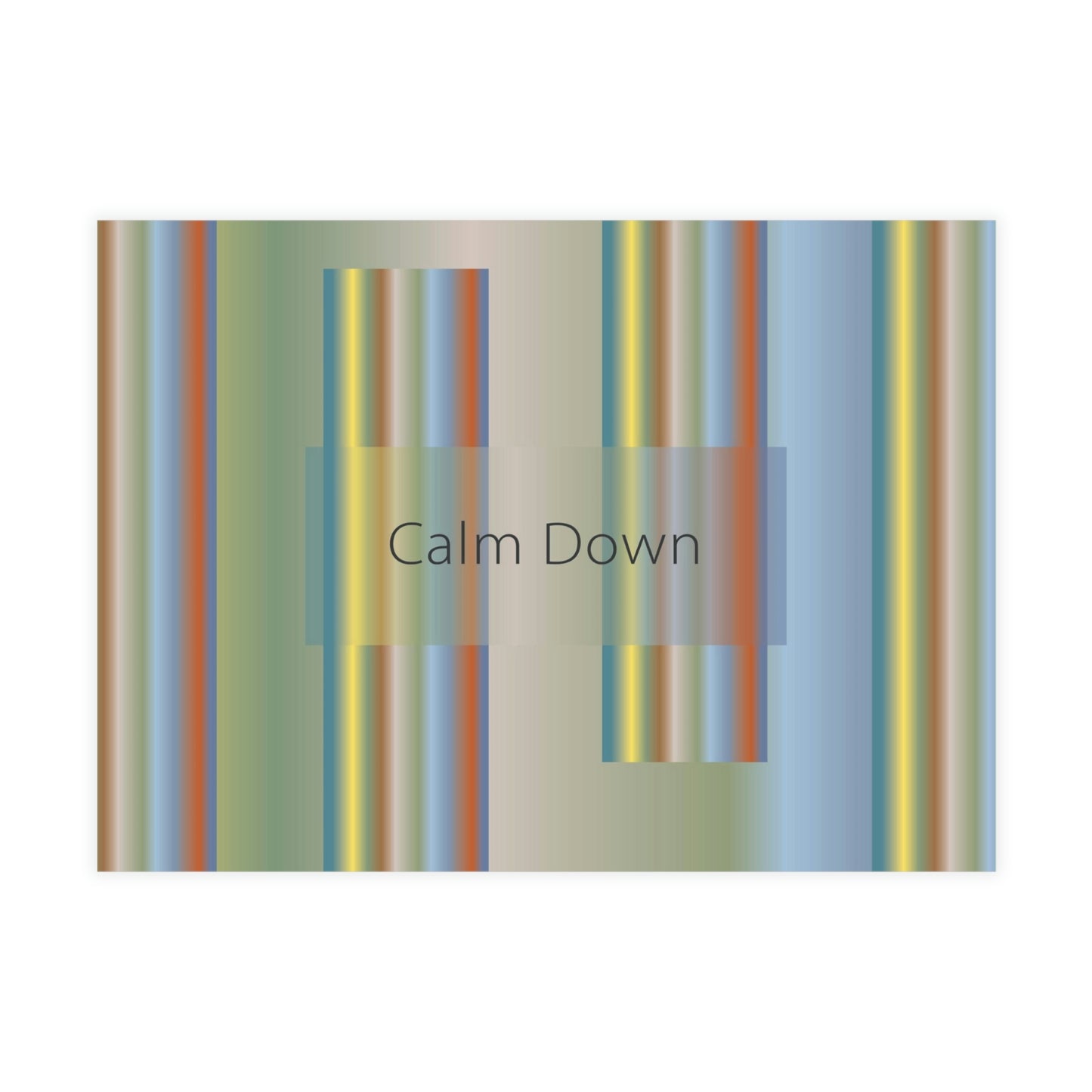 Unfolded Greeting Cards Horizontal (10, 30, and 50pcs) Calm Down - Design No.200