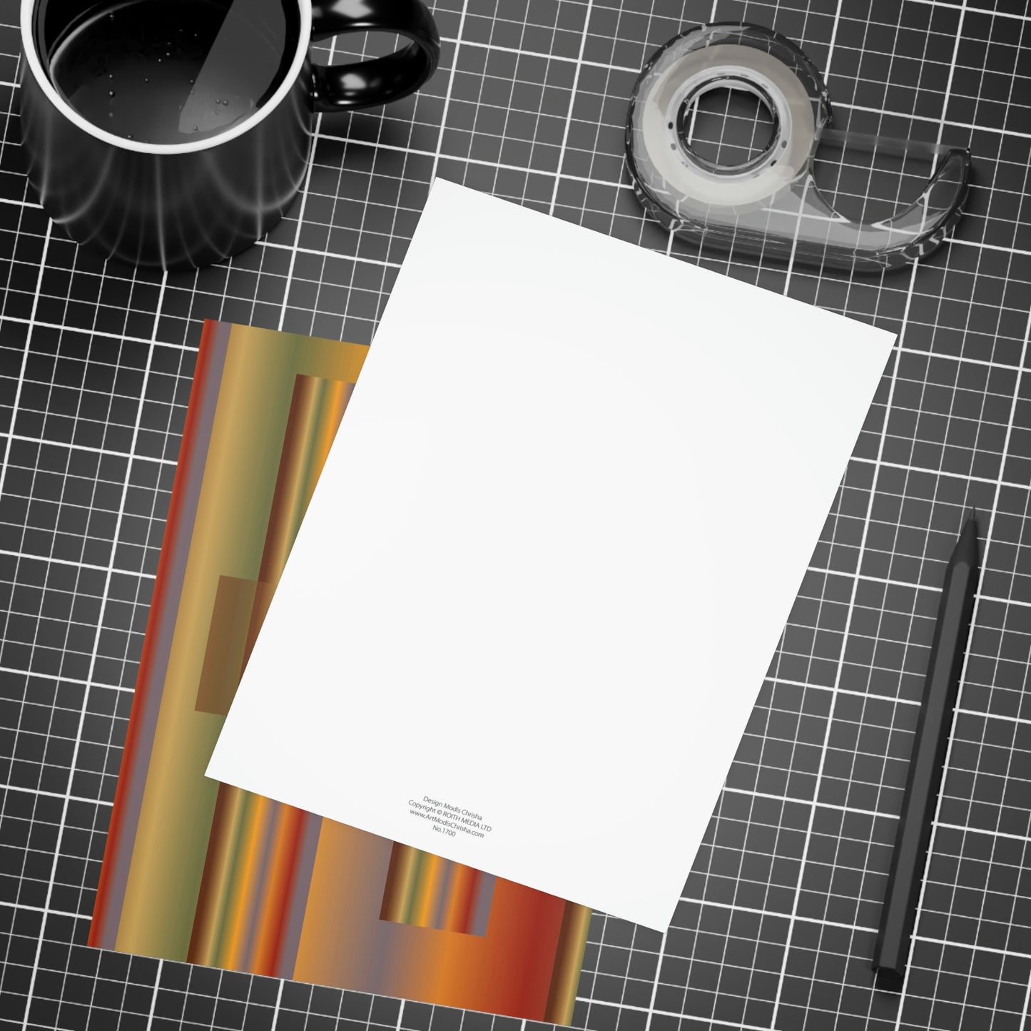 Unfolded Greeting Cards Vertical (10, 30, and 50pcs) Stay Focused - Design No.1700