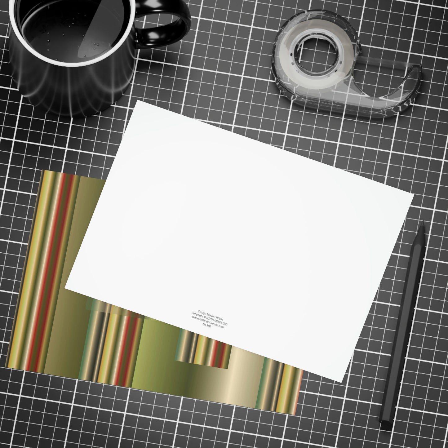 Unfolded Greeting Cards Horizontal (10, 30, and 50pcs) Stay Focused - Design No.300