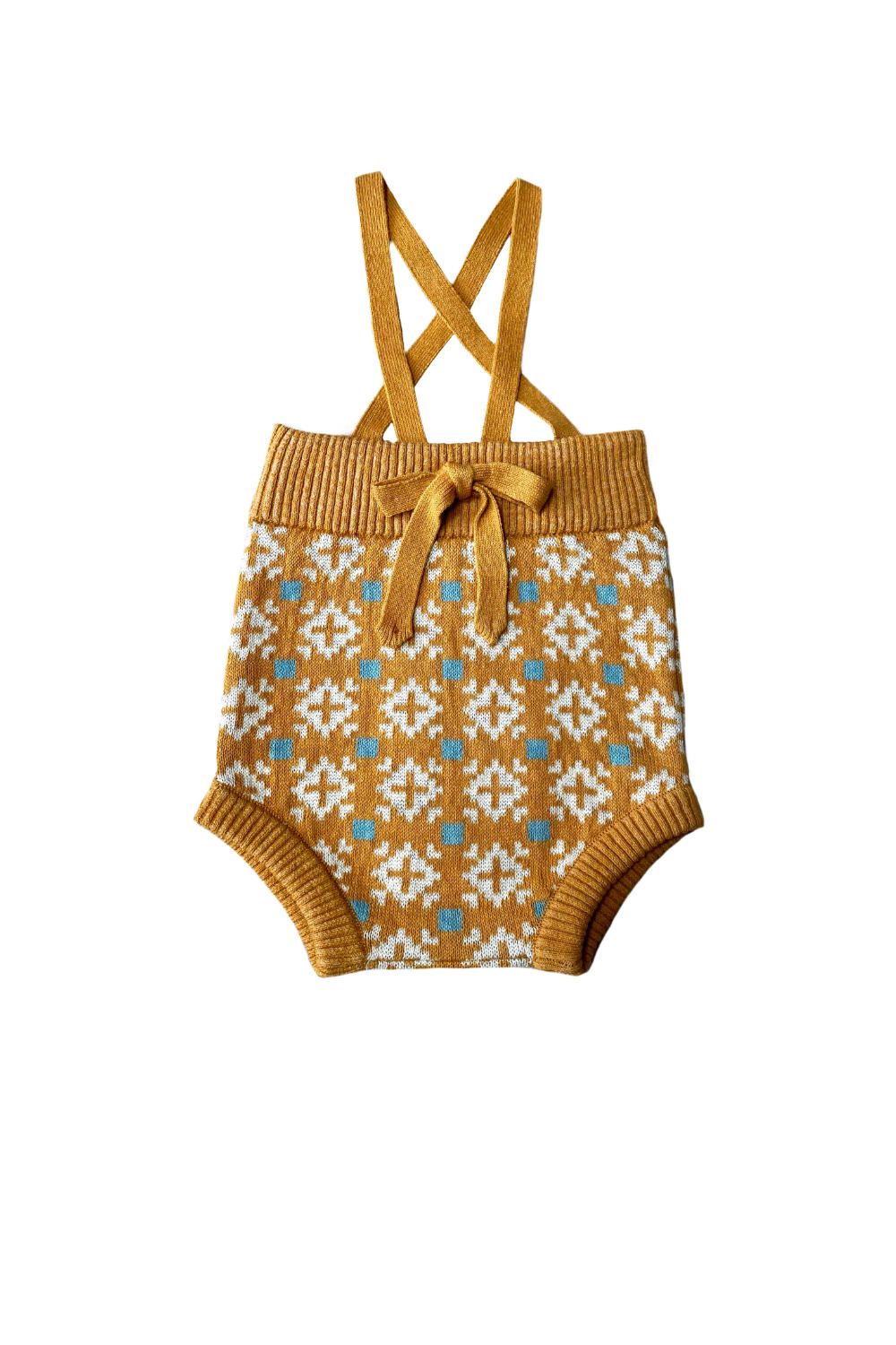 カーキ×インディゴ MABLI 2022ss Ffion Bloomers marigold