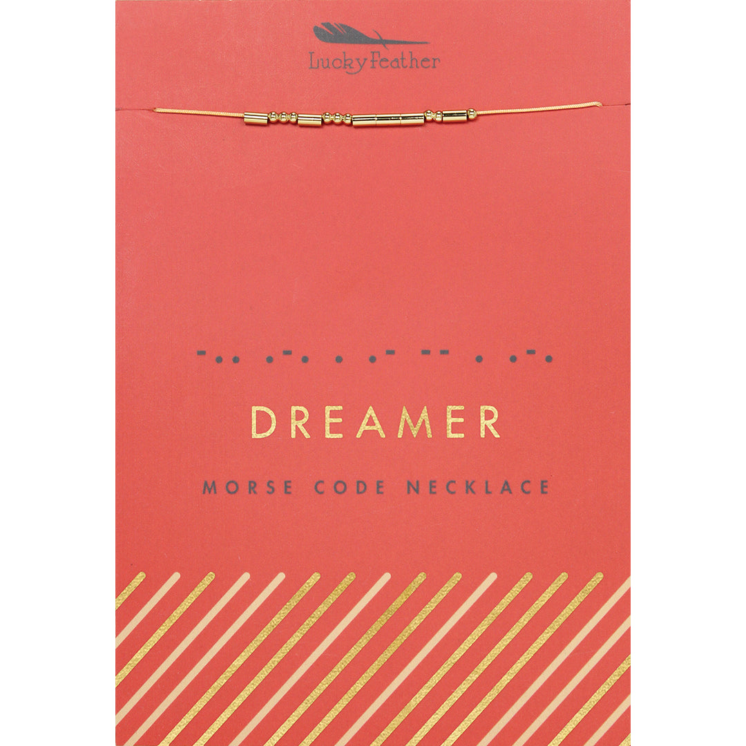 Morse Code Necklace - Gold