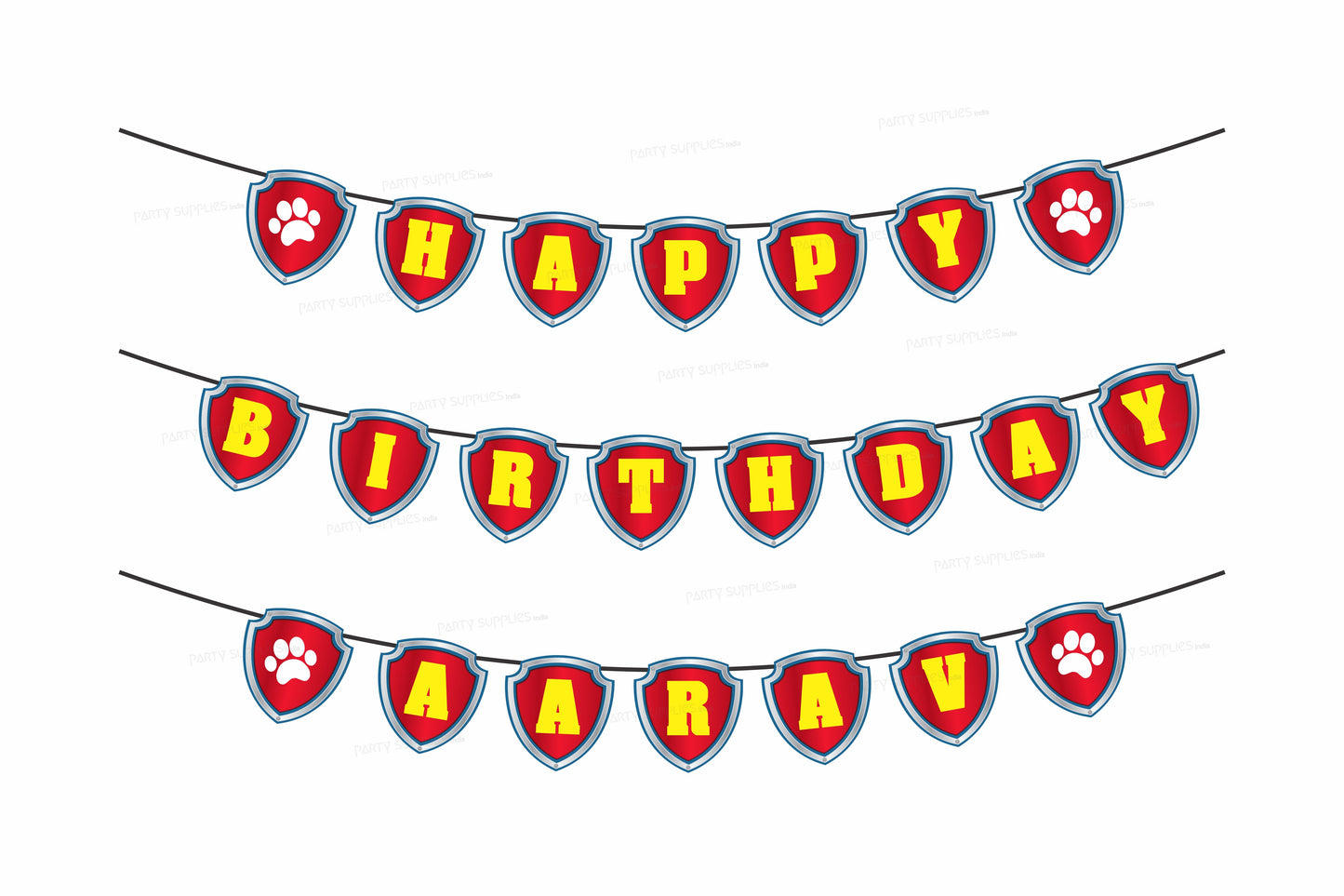 PSI Paw Patrol Theme Customized with Baby Name Hanging