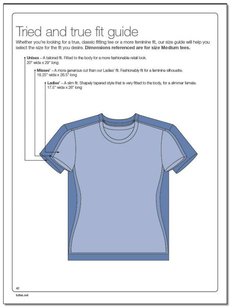 Tee Shirt Size Guide