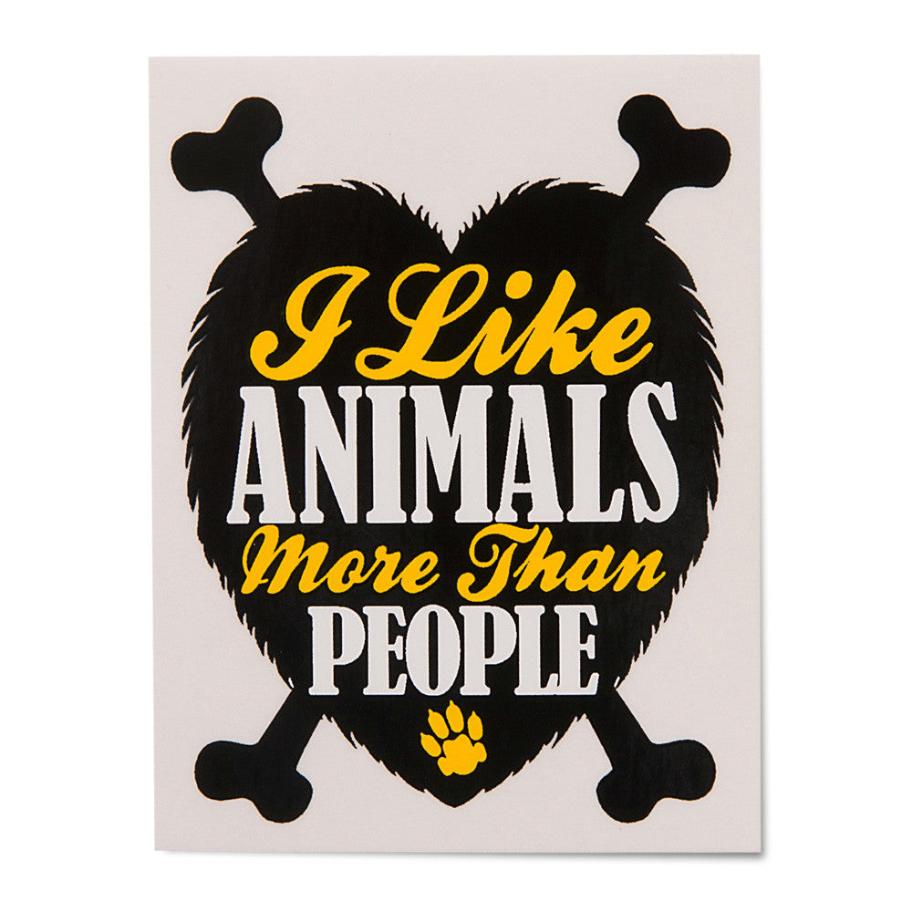 'I Like Animals More Than People' Sticker | Gifts For Animal Lovers