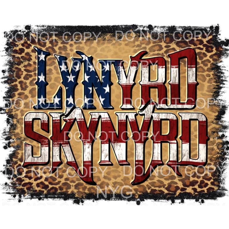 - Lynyrd Skynyrd Red White Blue Flag Letters