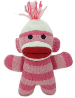 Pink Plush Sock Monkey