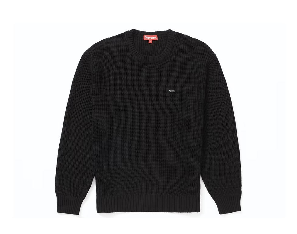 Supreme Mélange Rib Knit Sweater Black