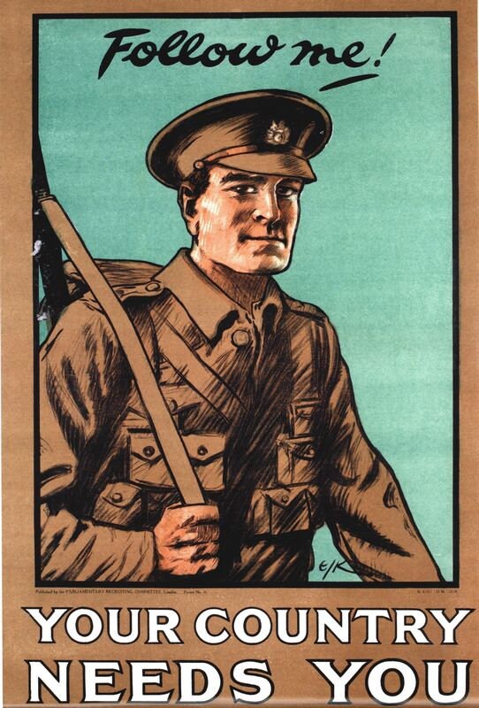 A3 Vintage High Quality British WW1 World War I Propaganda  Recruitment Posters