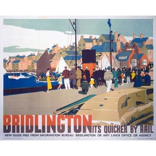 Vintage Railway Poster A1,A2,A3,A4 Sizes BRIDLINGTON..LNER  . 