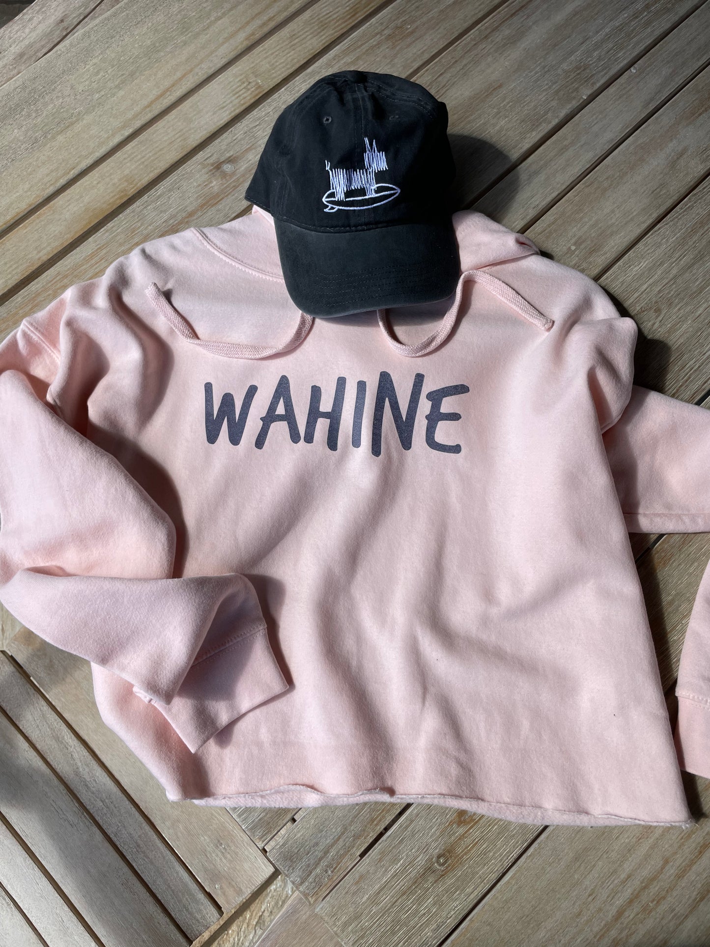 Wahine Hoodie + Surf Dog Dad Hat Set