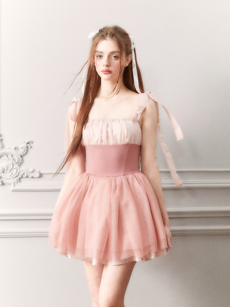 Fluffily Princess Lace Ribbon Ciffon Doll One-piece