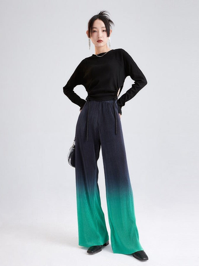 Niche Gradation Pleated Wide-leg Pants - UARE