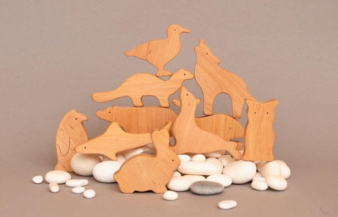 Polar Animals Wooden Toy Set – Hi Buy Mama