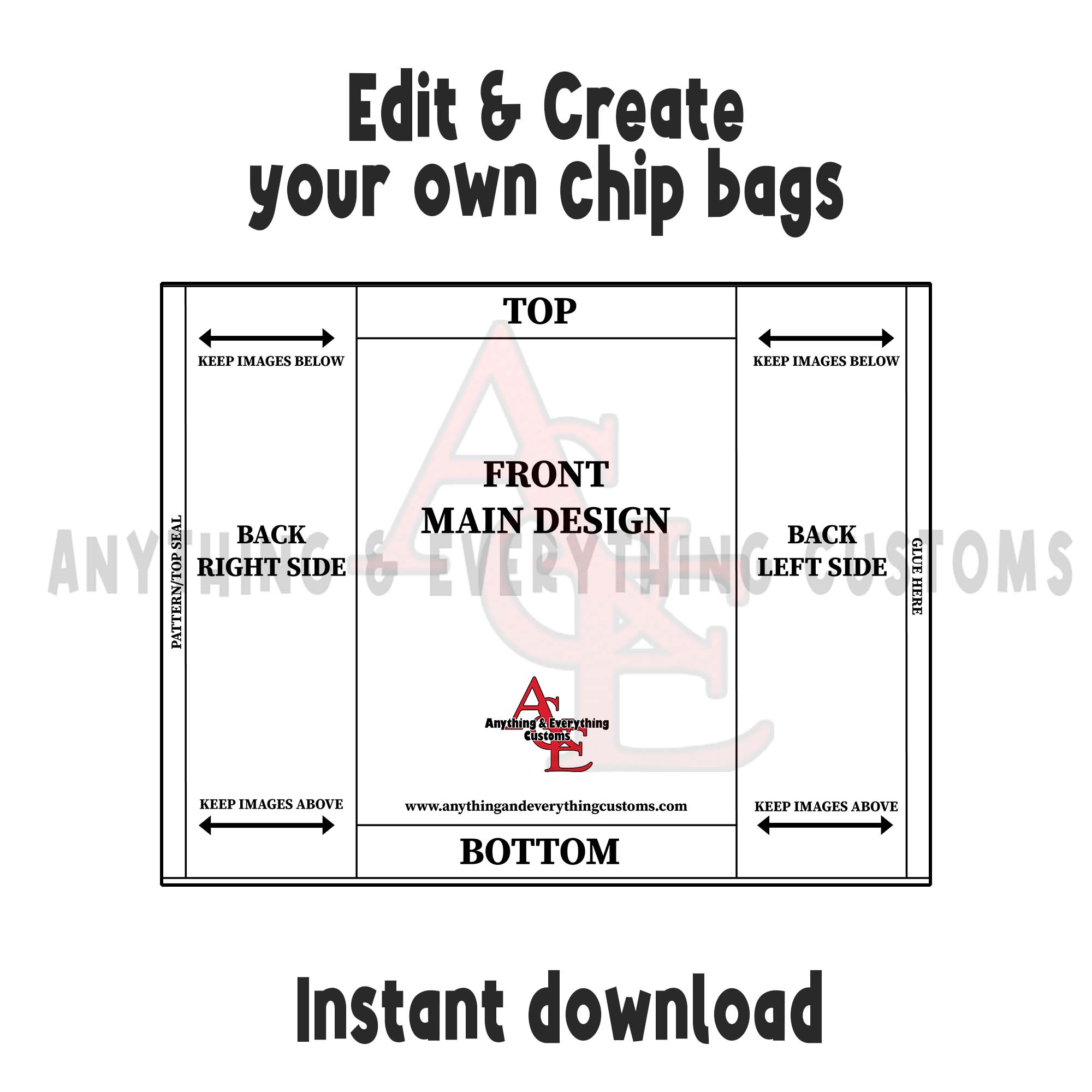 How To Make A Chip Bag Template