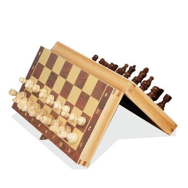 34x34cm Échiquier Magnétique avec Kit de Jeu de Plateau d'échecs Pliant 