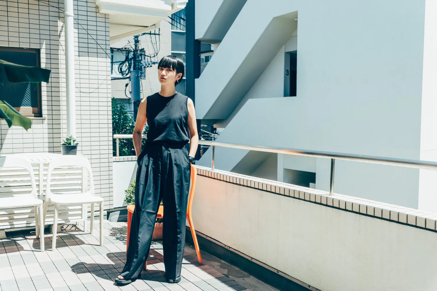 2WAY WIDE PANTS NEAT×IS-NESS is-ness online shop 9