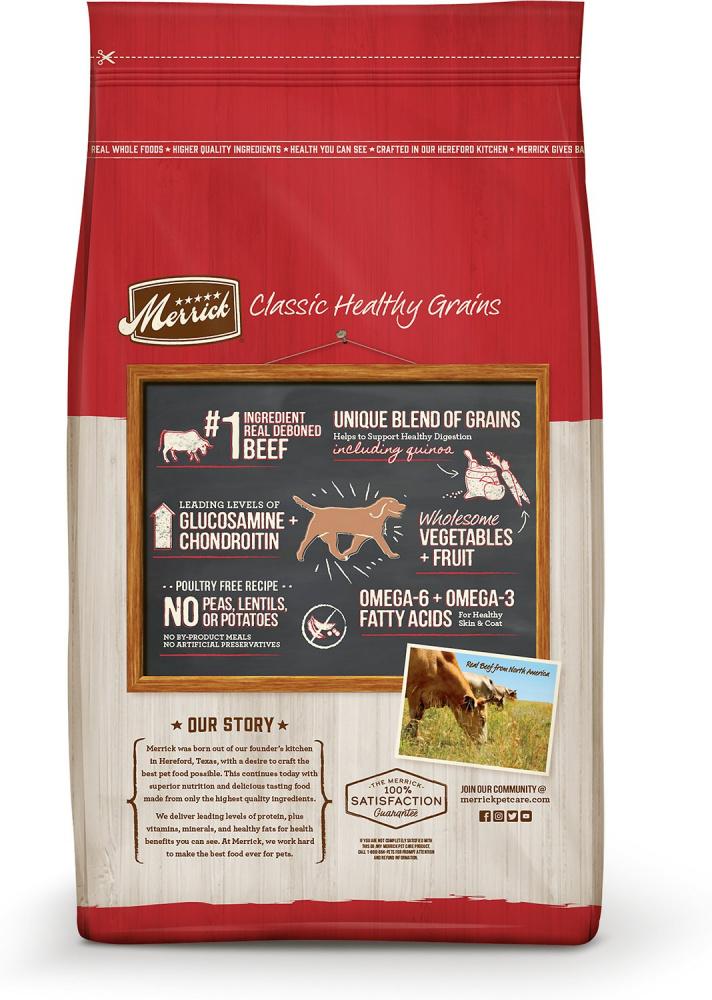 merrick dog food puppy beef