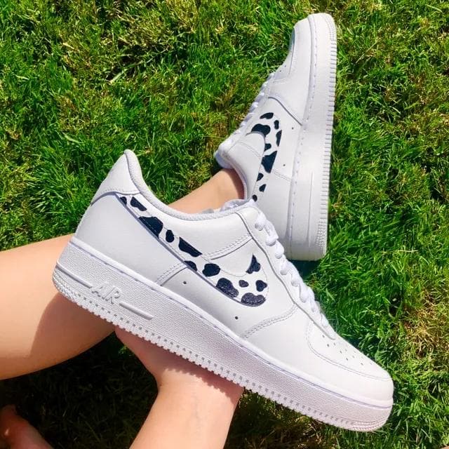 cow print air force ones