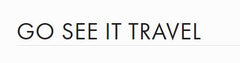 Go See It Travel logo - "It's commodious- It fit far more of my things than I expected, and because it has dividers inside (pockets in a pocket!) it made finding things and returning them easy."