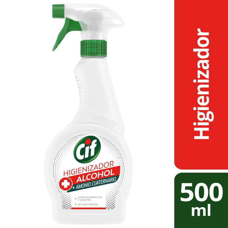 CIF Higienizador Alcohol y Amonio Gatillo  - (500ml)