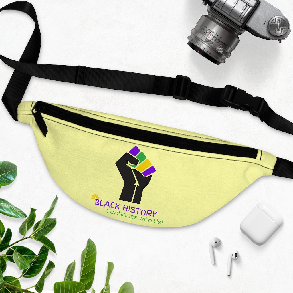 Black History Continues With Us! Yellow Fanny Pack