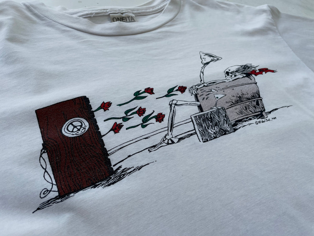 90s Vintage Grateful Dead Maxell Parody T-shirt L White – NO BURCANCY