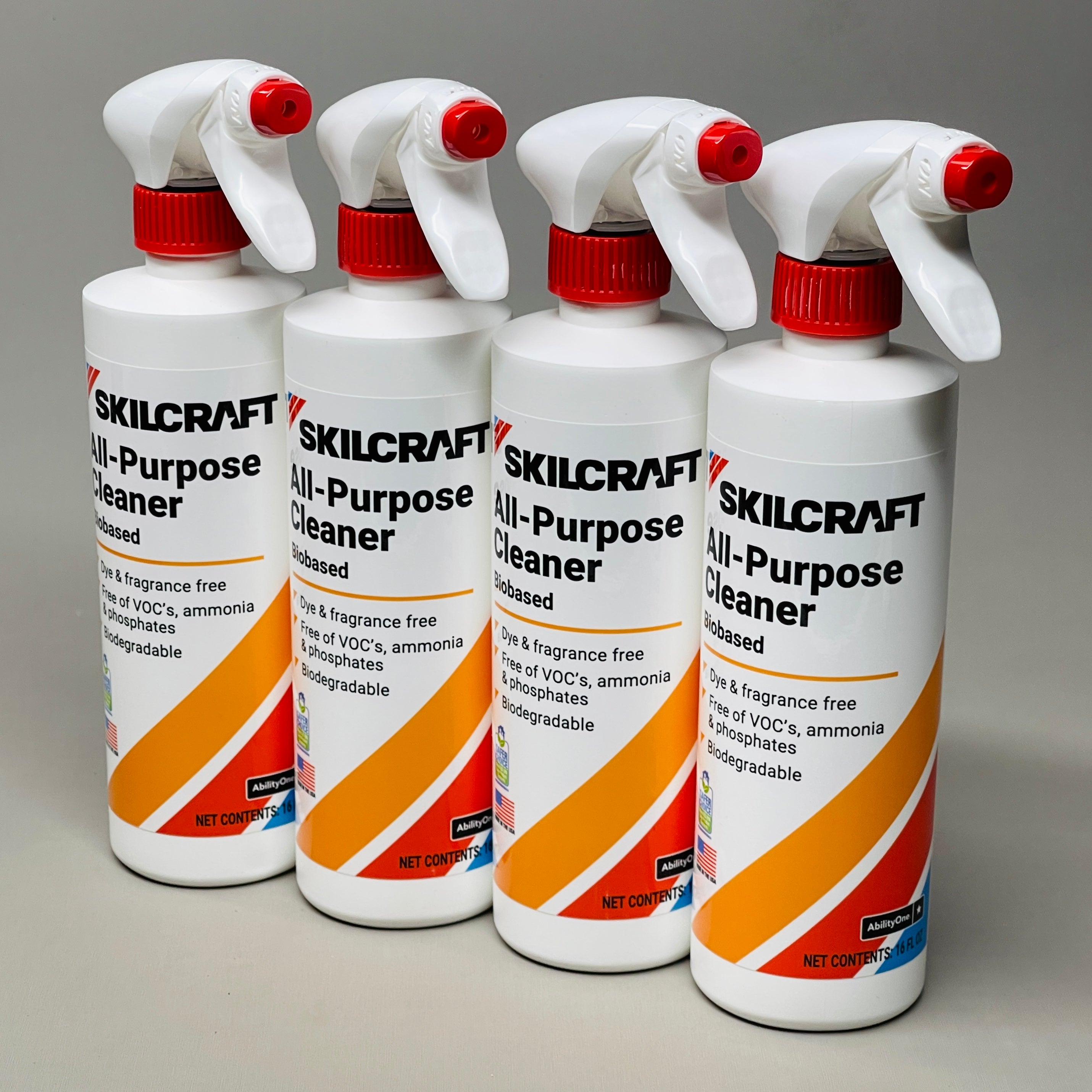 SKILCRAFT All Purpose Cleaner Biobased 4PACK 16 oz Spray Bottle 92652