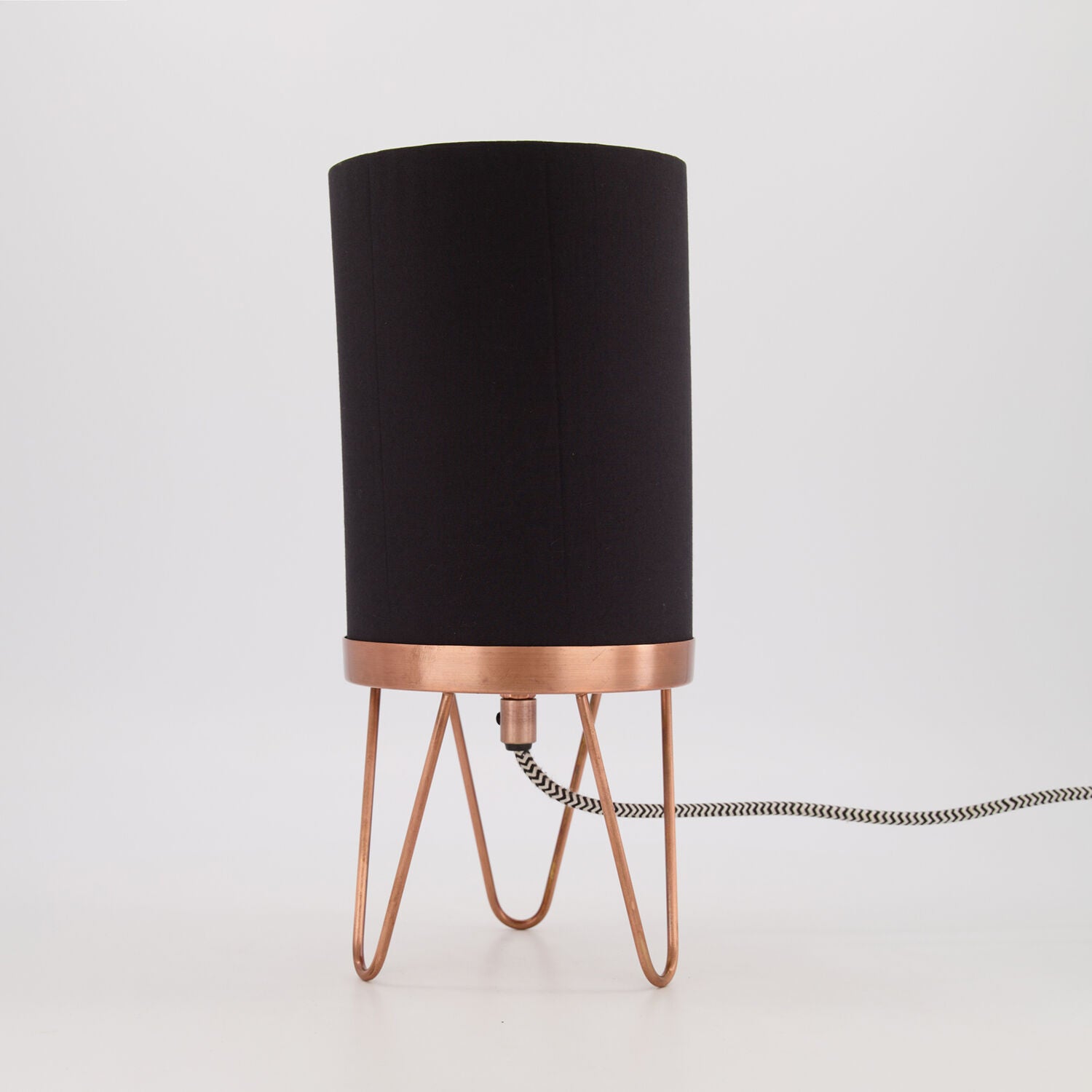 rose gold tripod table lamp