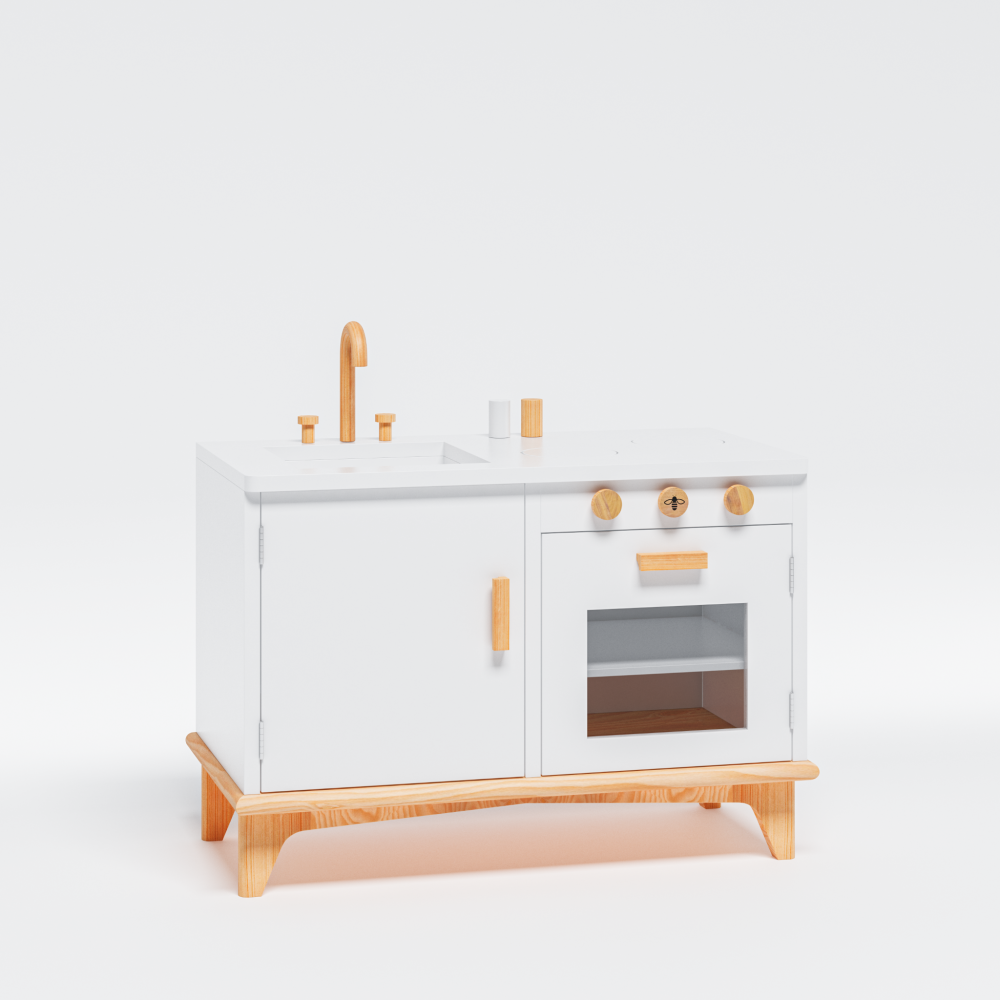 minimalist play kitchen