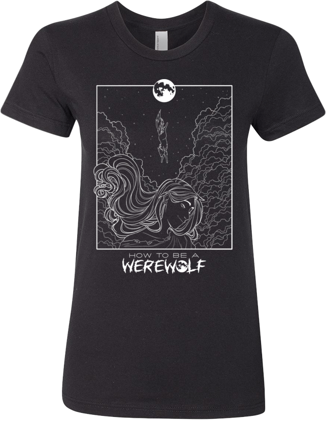 Malayas Werewolf Headspace T Shirt Womens Dark 