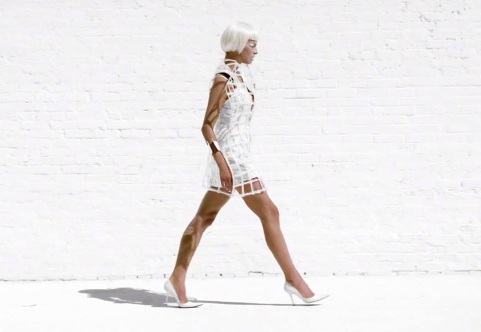 Chromat Winter Wonderland All White Cages Outfit Inspiration