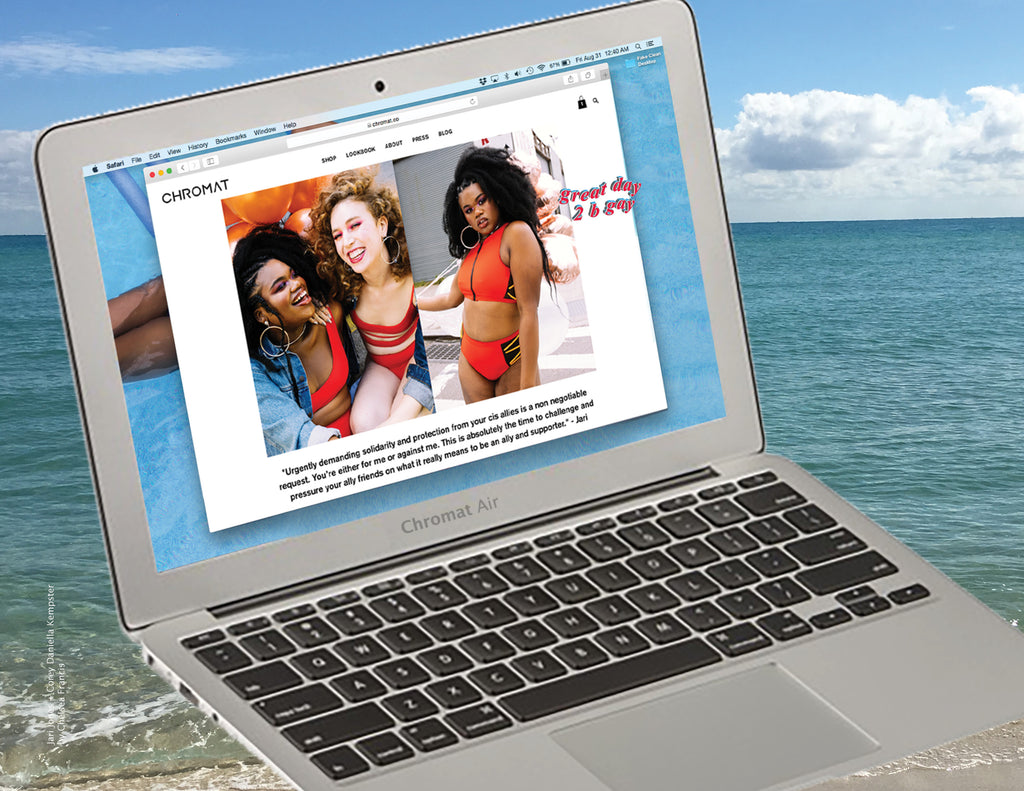 Chromat AW19 Climatic Zine Page 13 - computer models sexy beach fun swimwear fashion trendy femme