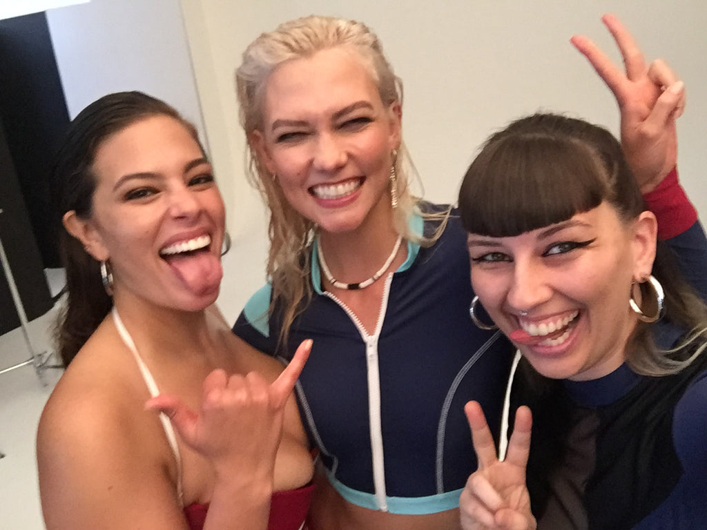 BTS at Vogue Nov Shoot with Karli Kloss and Ashley Graham