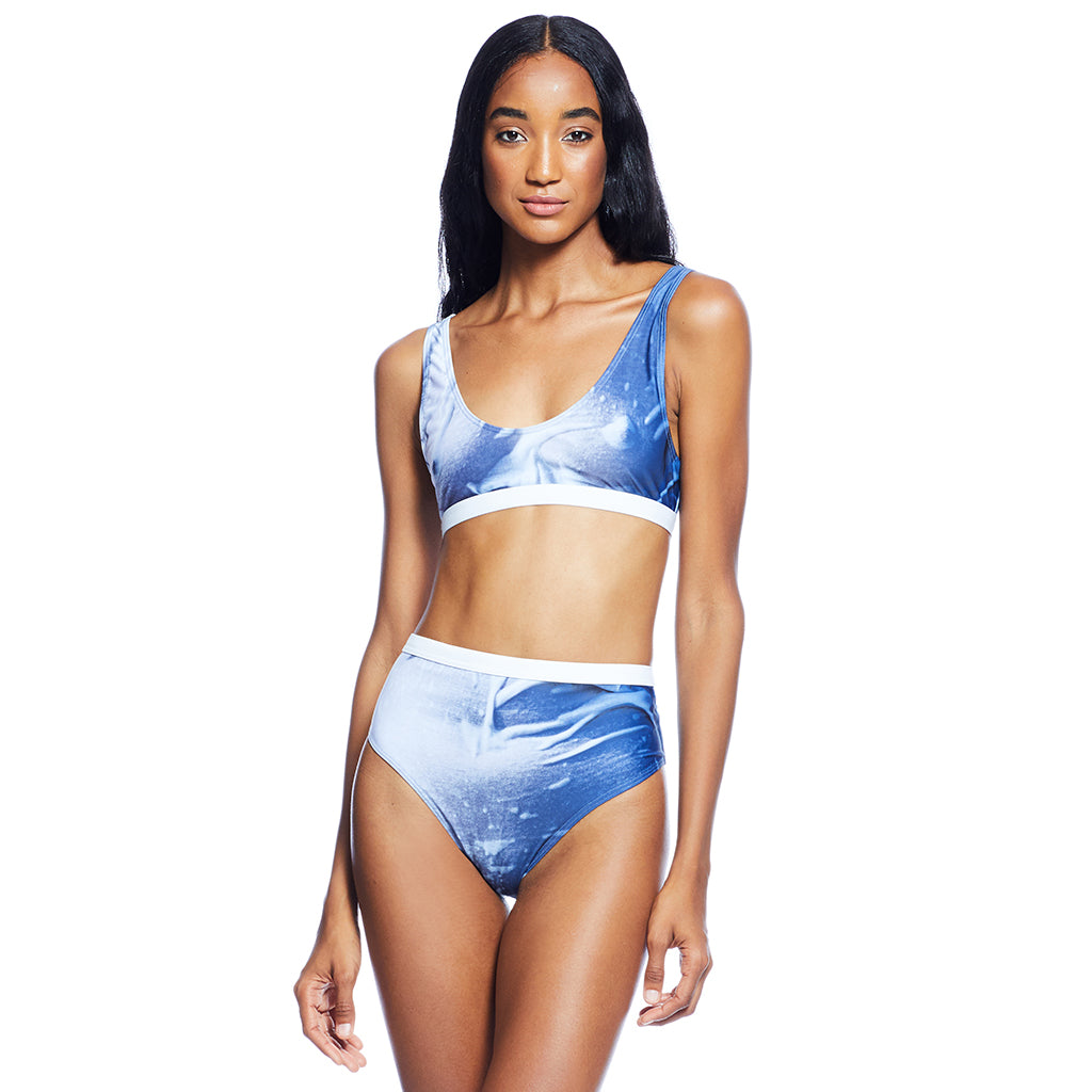 Chromat Mica Top and Drew Bottom Wet Print