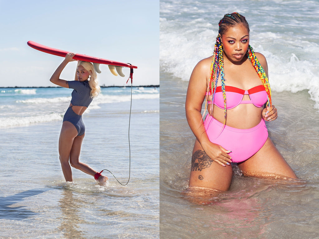black girl magic sexy sun beach sand swimwear surf surfboard