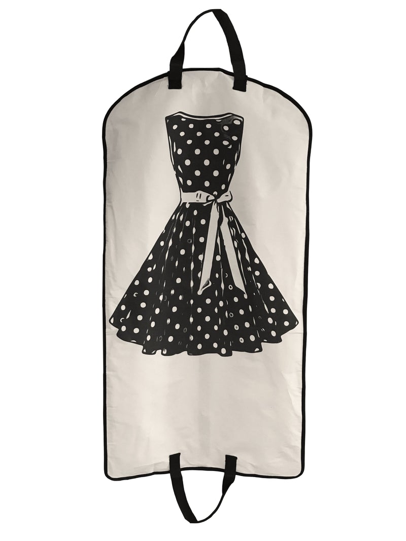 polka dot garment bag