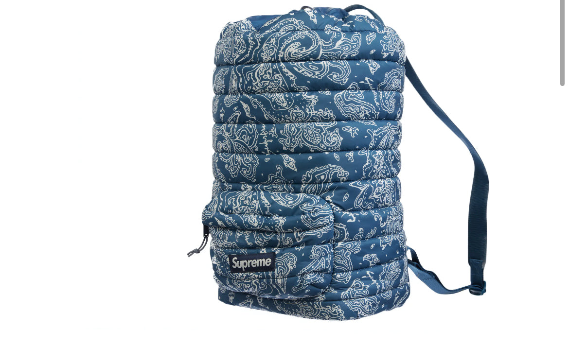 品質が Supreme Puffer Backpack Blue Paisley kids-nurie.com