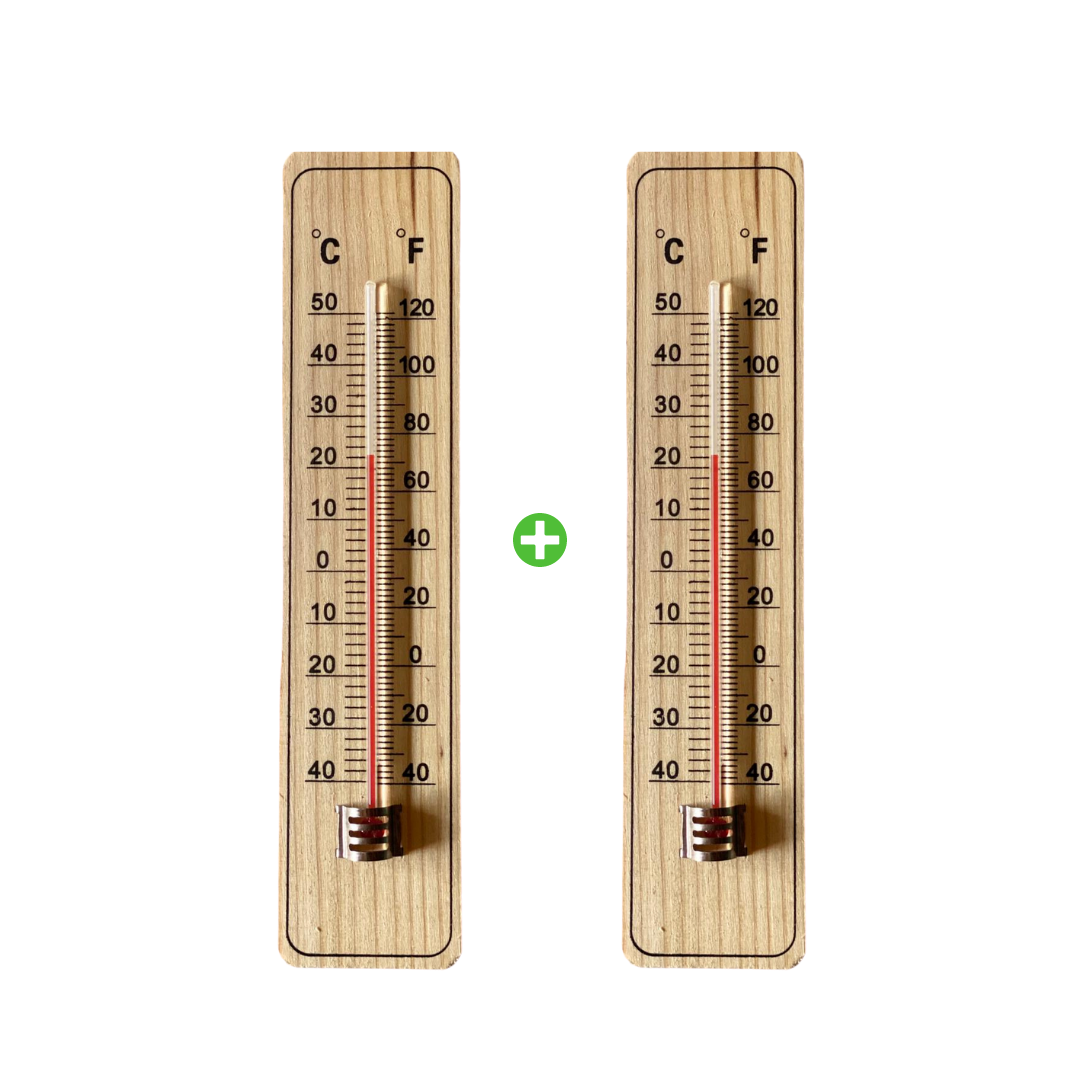 prieel Vegetatie Doorzichtig Thermometer buiten (set van 2) – Fop en Bij