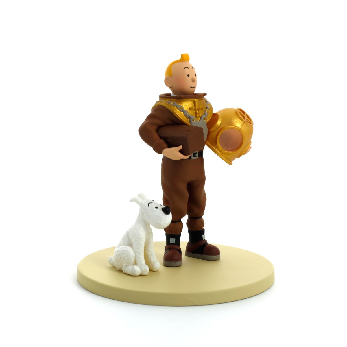 TINTIN DIVER IN SCAPHANDRE SUIT POLYRESIN FIGURINE NEW  OFFICIAL TINTIN PRODUCT 