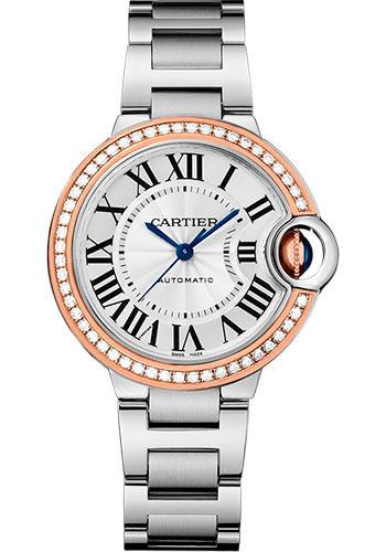 cartier ballon bleu 33mm diamond bezel