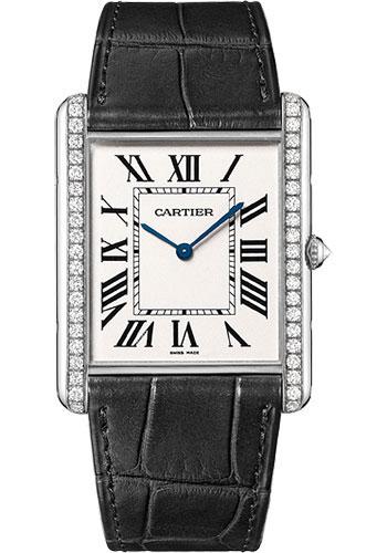 cartier tank louis black strap