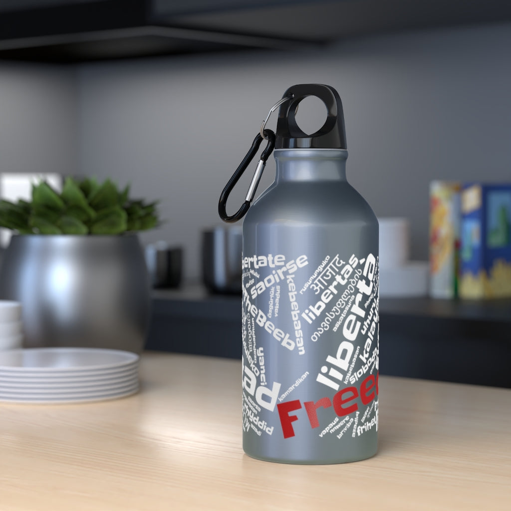 100 words fro Freedom - Sport Bottle With Carabiner 400 ml
