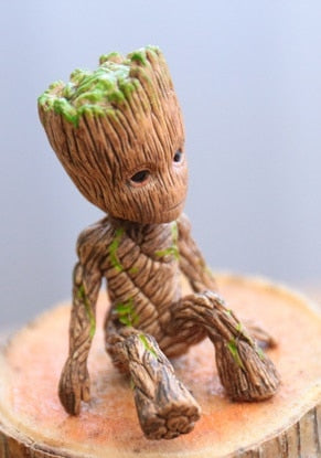 Hydroponic Plant Groot Lucky Wood Potted