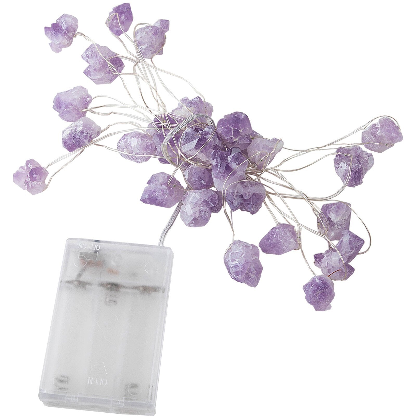 Amethyst Raw Crystal String Lights